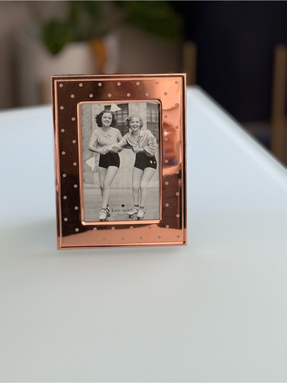 kate spade Rose Gold Polka Dot Photo Frame 4x6